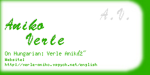 aniko verle business card